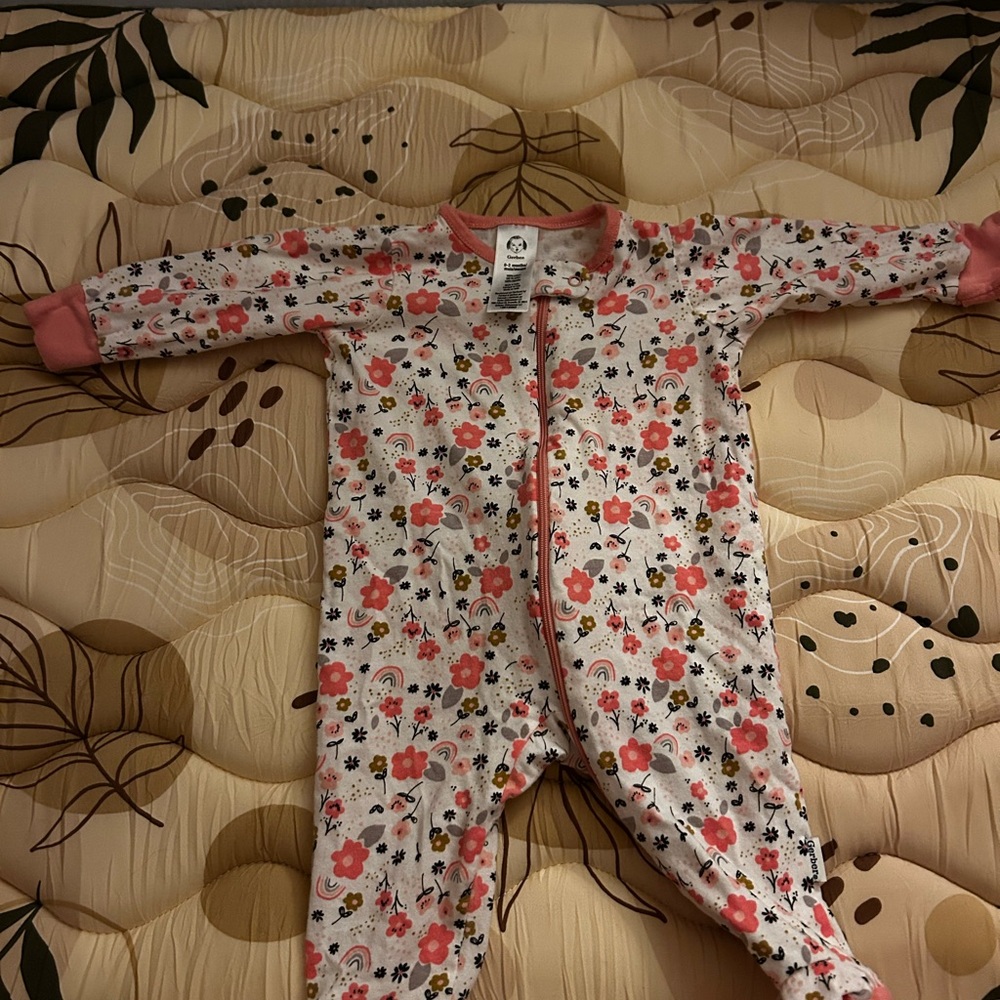 Gerber Pink Floral Kids Footie